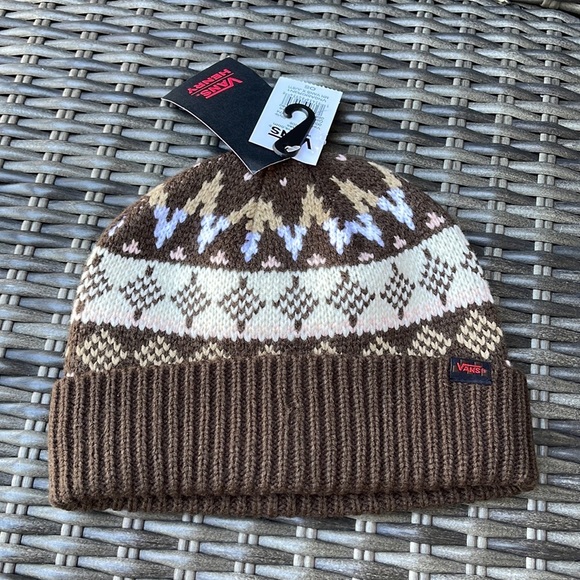 Vans VANS Jucti Brown Ornament Beanie Skateboarding Hat Women Men VN0A5KIR3N1 - Picture 6 of 16